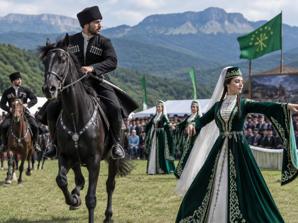 Праздник с джигитовкой и адыгским танцем